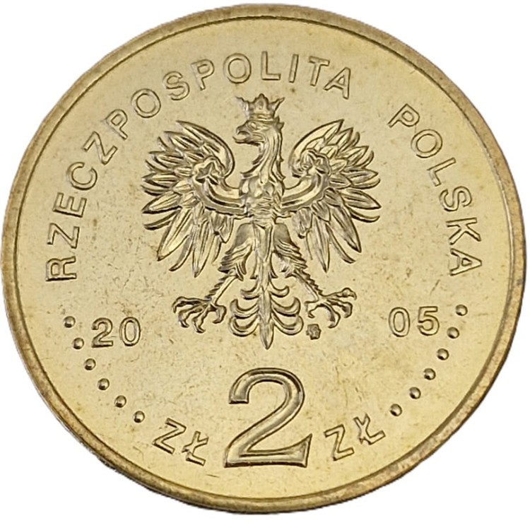 Moneta okolicznościowa 2 zł 25-lat Solidarności 2005 awers