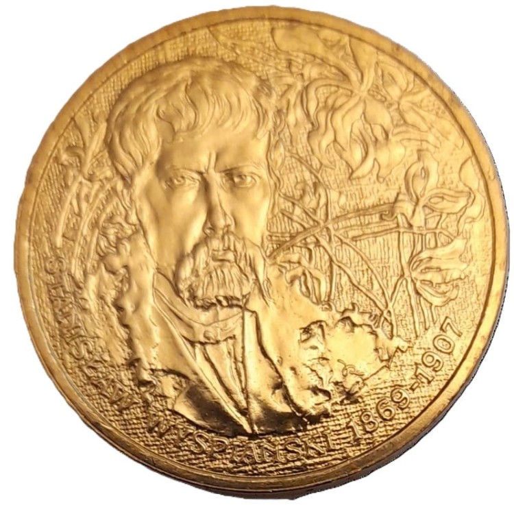 Moneta okolicznościowa 2 zł Stanisław Wyspiański 2004 rewers