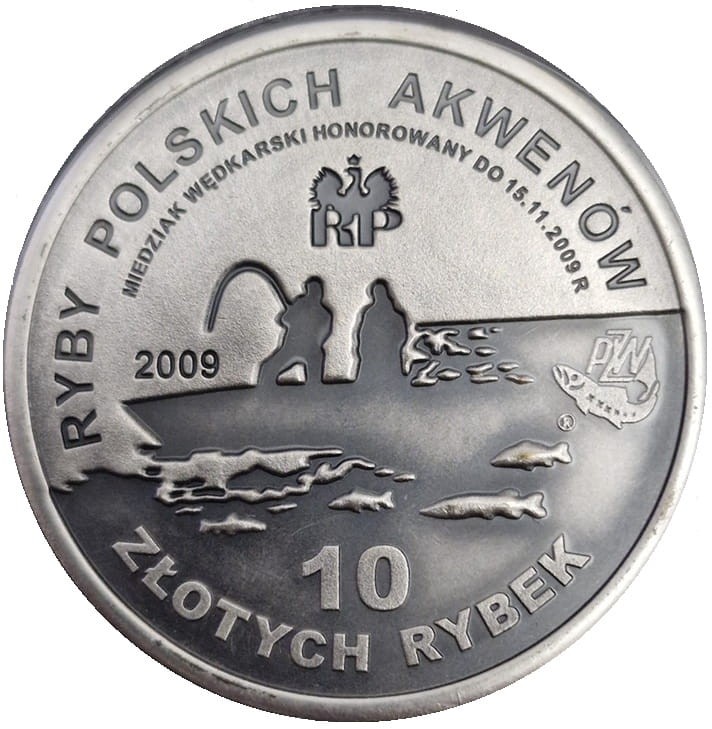 10 złotych rybek 2009 Sum awers