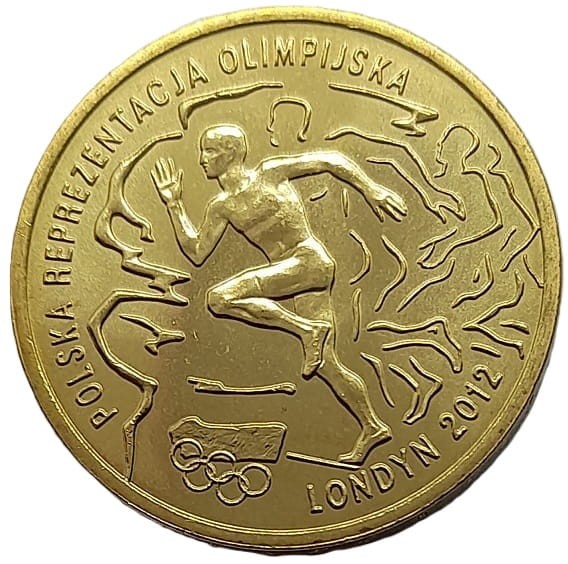 Moneta 2 zł Polska Reprezentacja Olimpijska Londyn 2012 rewers