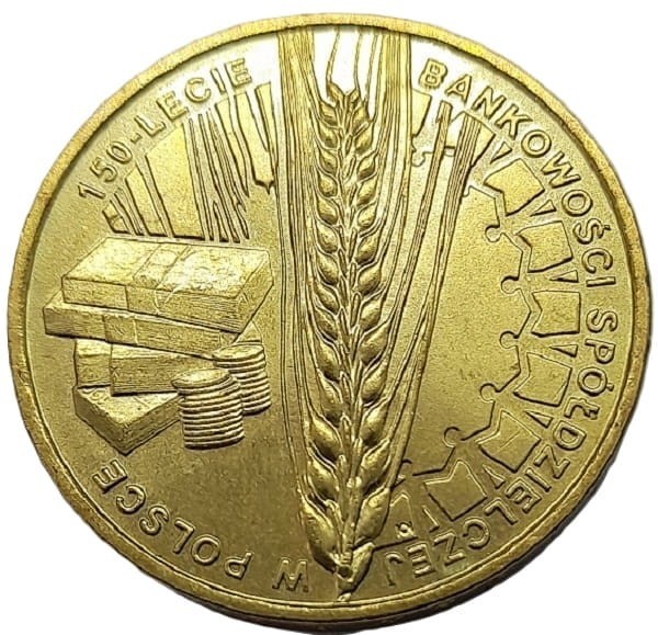 Moneta 2 zł 150-lecie Bankowości Spółdzielczej w Polsce 2012 rewers