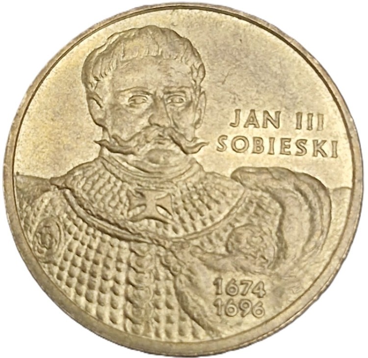 Moneta okolicznościowa 2 zł Jan III Sobieski 2001 rewers