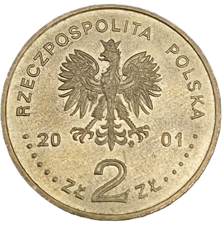 Moneta okolicznościowa 2 zł Jan III Sobieski 2001 awers