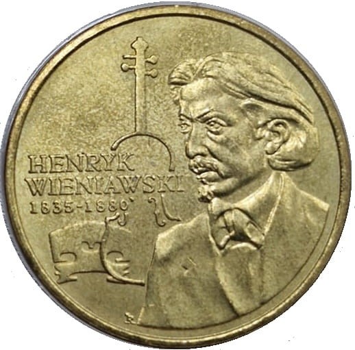 Moneta okolicznościowa 2 zł Henryk Wieniawski 2001 rewers