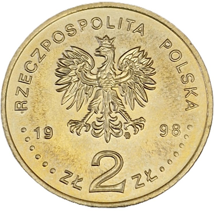 Moneta okolicznościowa 2 zł Nagano 1998 awers