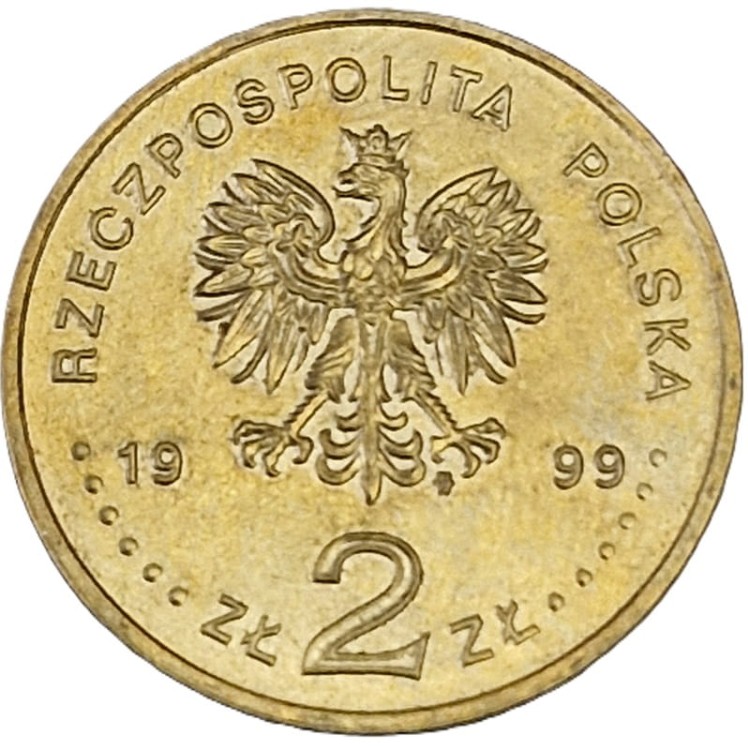 Moneta okolicznościowa 2 złote Władysław IV Waza 1999 awers