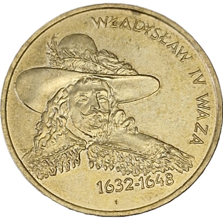 Moneta okolicznościowa 2 złote Władysław IV Waza 1999 rewers