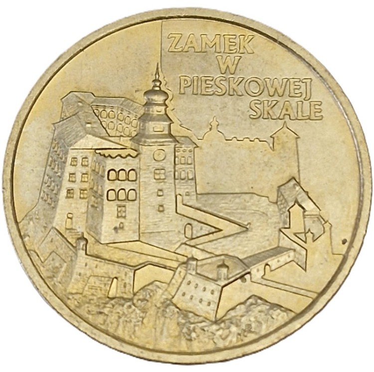 Moneta okolicznościowa 2 zł Zamek w Pieskowej Skale 1997 rewers