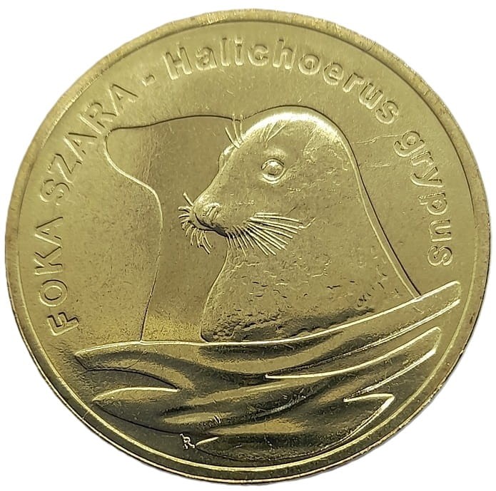 Moneta 2 zł Foka szara 2007 rewers