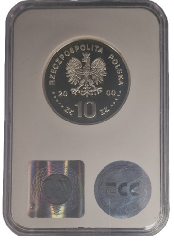 Moneta 10 złotych 2000 Jan Kazimierz grading awers