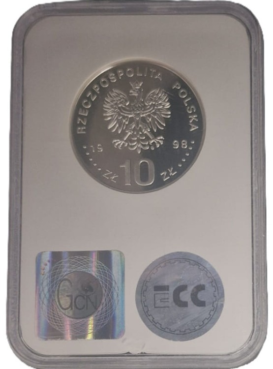 Moneta 10 złotych 1998 Zygmunt III Waza grading awers