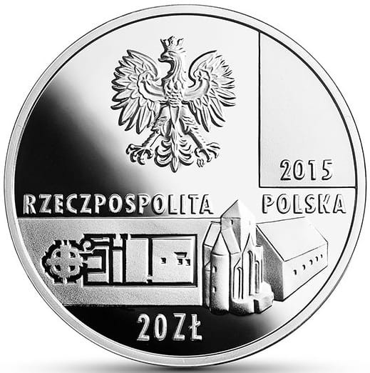 20 zł Relikty Budowli na Ostrowie Lednickim 2015 awers