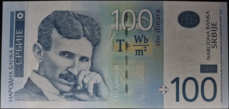 Serbia banknot 100 dinarów 2013 awers