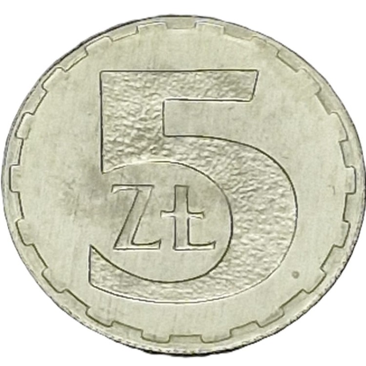 Moneta 5 złoty 1989