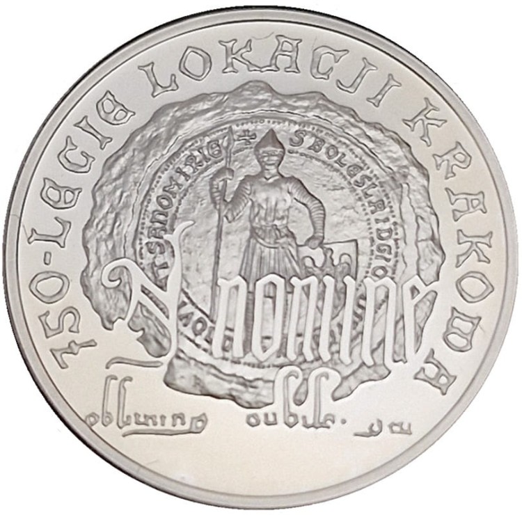 Moneta 10 zł 750-lecie lokacji Krakowa 2007 rewers