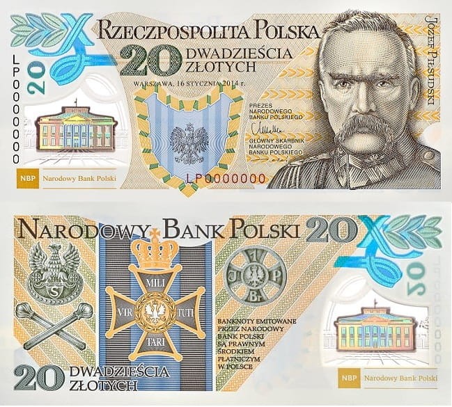 Banknot kolekcjonerski  20 zł 100 rocznica utworzenia Legionów Polskich 2014