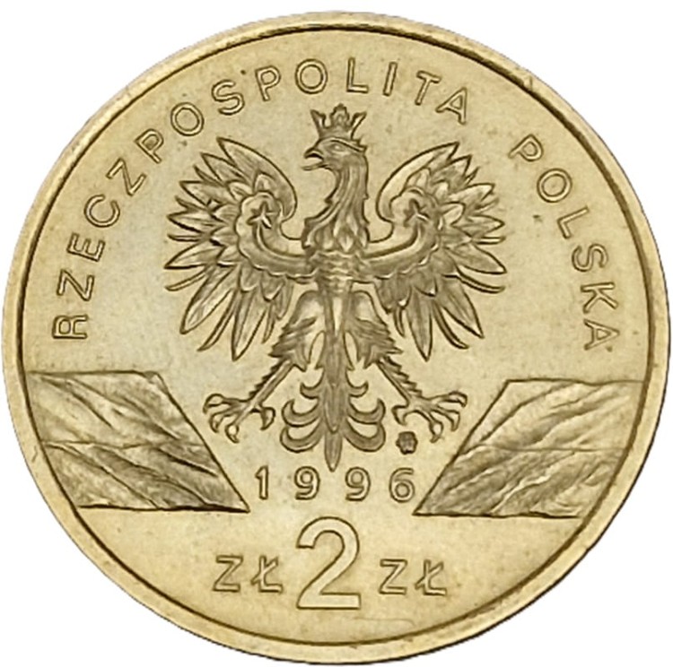 Moneta okolicznościowa 2 zł Jeż 1996 awers
