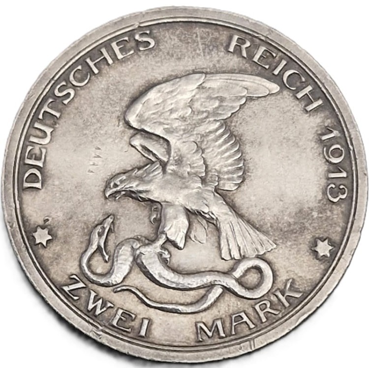 2 marki 1913 Wilhelm II Prusy awers