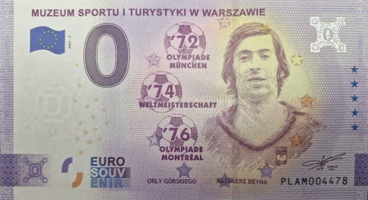 0 euro Kazmierz Deyna 2021 awers