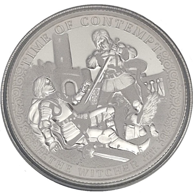 500 franków Wiedźmin 1oz Czas pogardy 2025 rewers