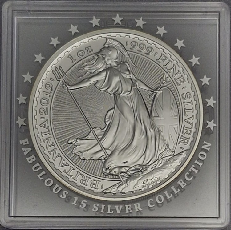 Moneta 2 funty 2019 Britannia 1 oz rewers