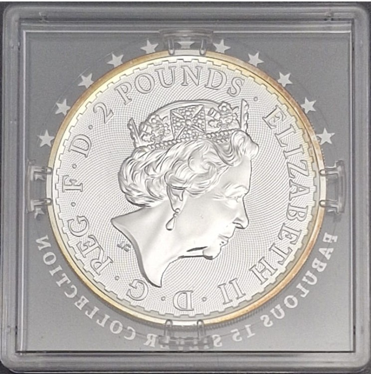 Moneta 2 funty 2019 Britannia 1 oz awers