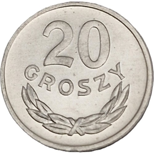 Moneta 20 groszy 1980 rewers