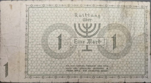 Banknot 1 marka 1940 Getto w Łodzi awers