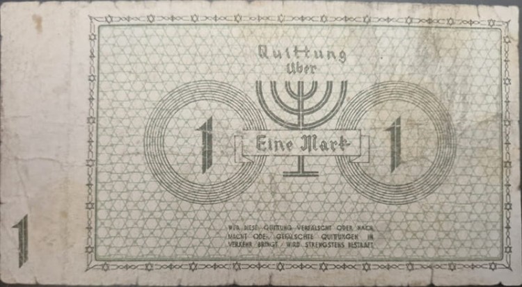 Banknot 1 marka 1940 Getto w Łodzi awers