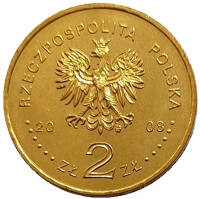 Wzóra awersu 2 zł 2008
