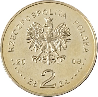 Wzóra awers moneta okolicznościowa 2 zł 2009