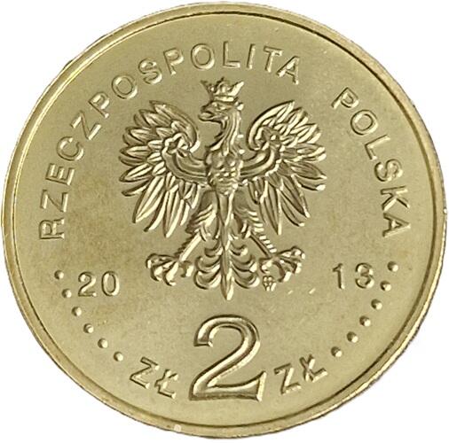 Wzór awers monety 2 zł 2013 100 lat Teatru