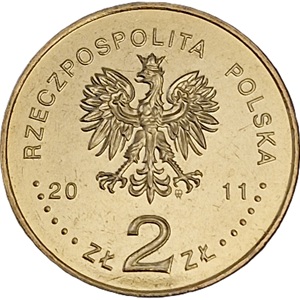 Wzór awersu 2 zł 2011 Smoleńsk