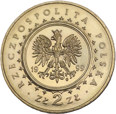 Wzóra awersu 2 zł 1999 Zamki i Pałace w Polsce
