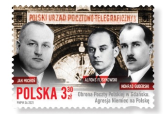 Znaczek pocztowy Agresja Niemiec Na Polskę. Obrona Poczty Polskiej w Gdańsku
