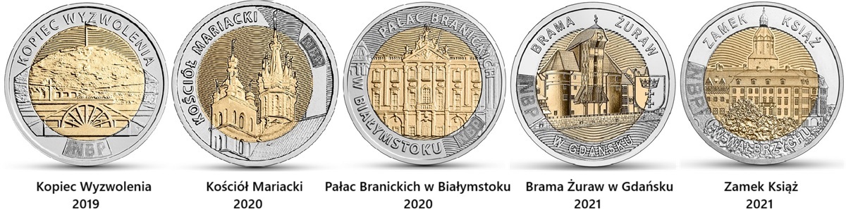 5 zł okolicznościowe – monety NBP 2019–2022