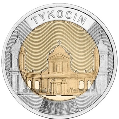 Moneta 5 złotych Tykocin awers