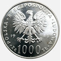 Wzór 1000zł Jan Paweł II 1983