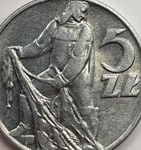 Wzór 5 zł z Rybakiem 1974