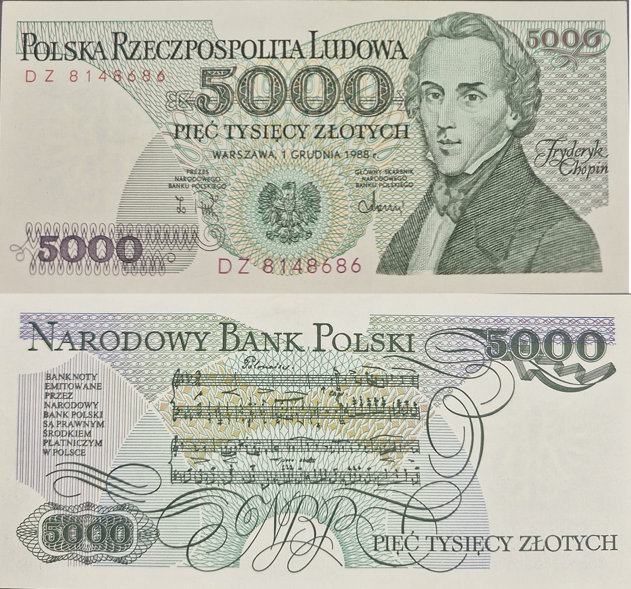 Banknoty PRL nominały